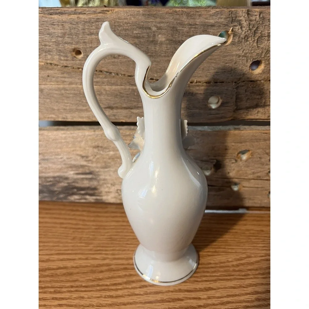 Norcrest Porcelain Fine China 50th  Anniversary one Handle Bud Vase 6-1/2